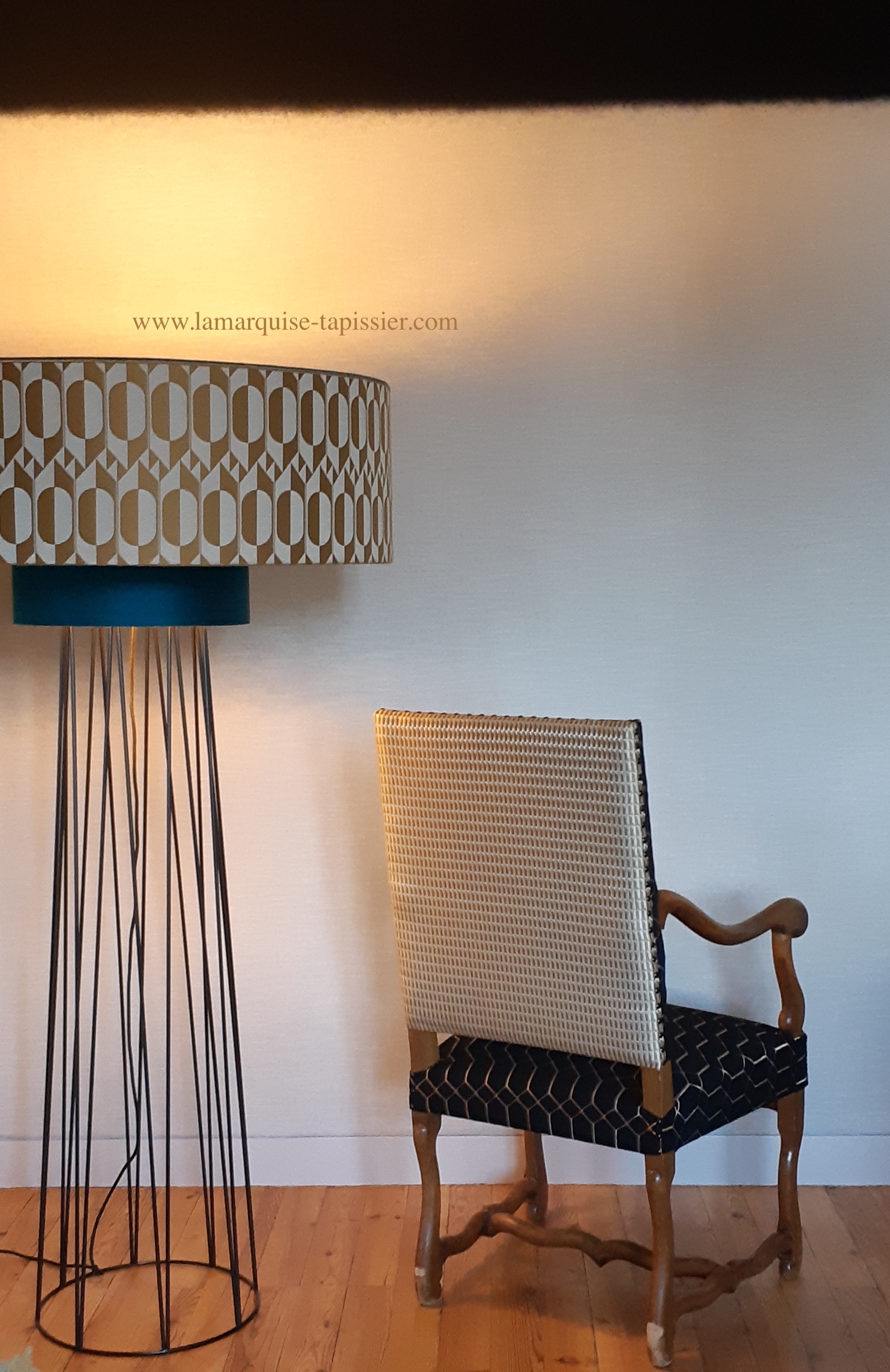 Talence 33400 – Fabrication Abat-jour – Rénovation Fauteuil – Atelier La Marquise