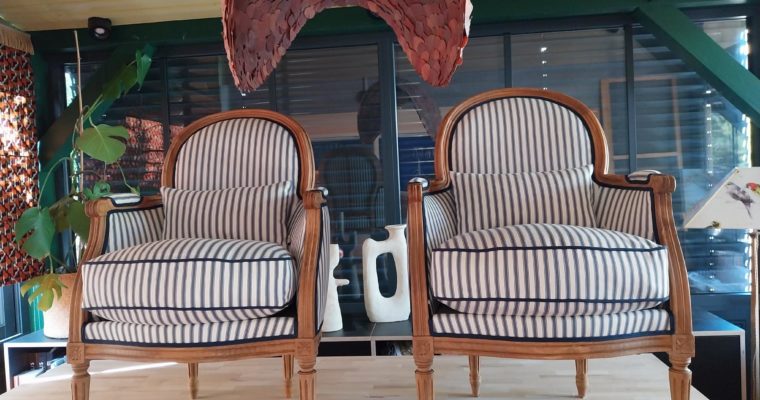 33140 Villenave d’ornon FAUTEUIL BERGERE A RAYURES